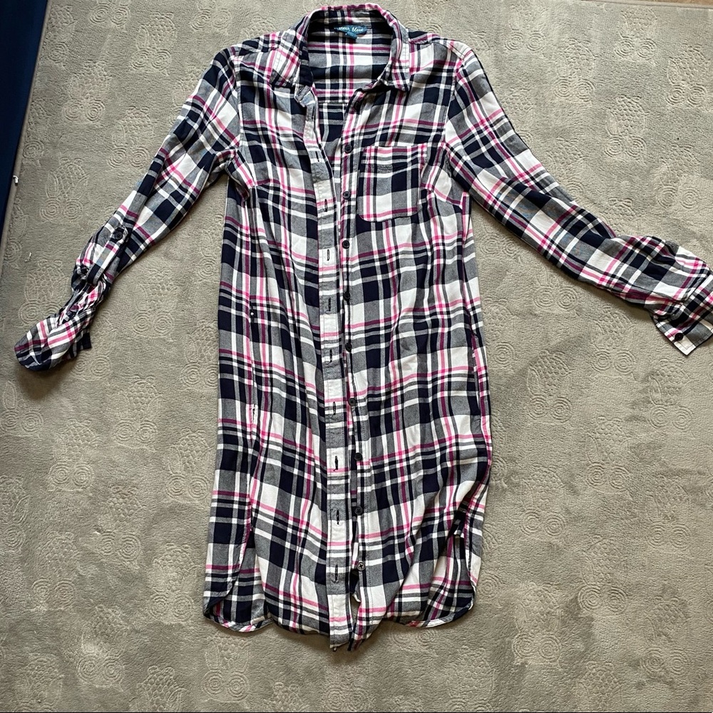 Fleur Bleue Plaid Dress/Tunic Xs